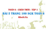 Bài 5 trang 100 SGK Toán 6 Tập 1 Chân trời sáng tạo